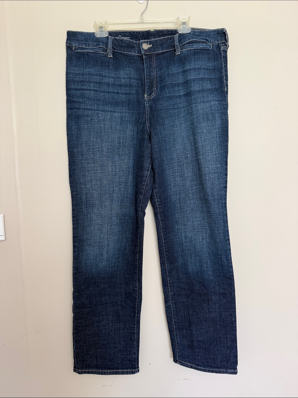 Classic Women's Dark Blue Straight-Leg Jeans